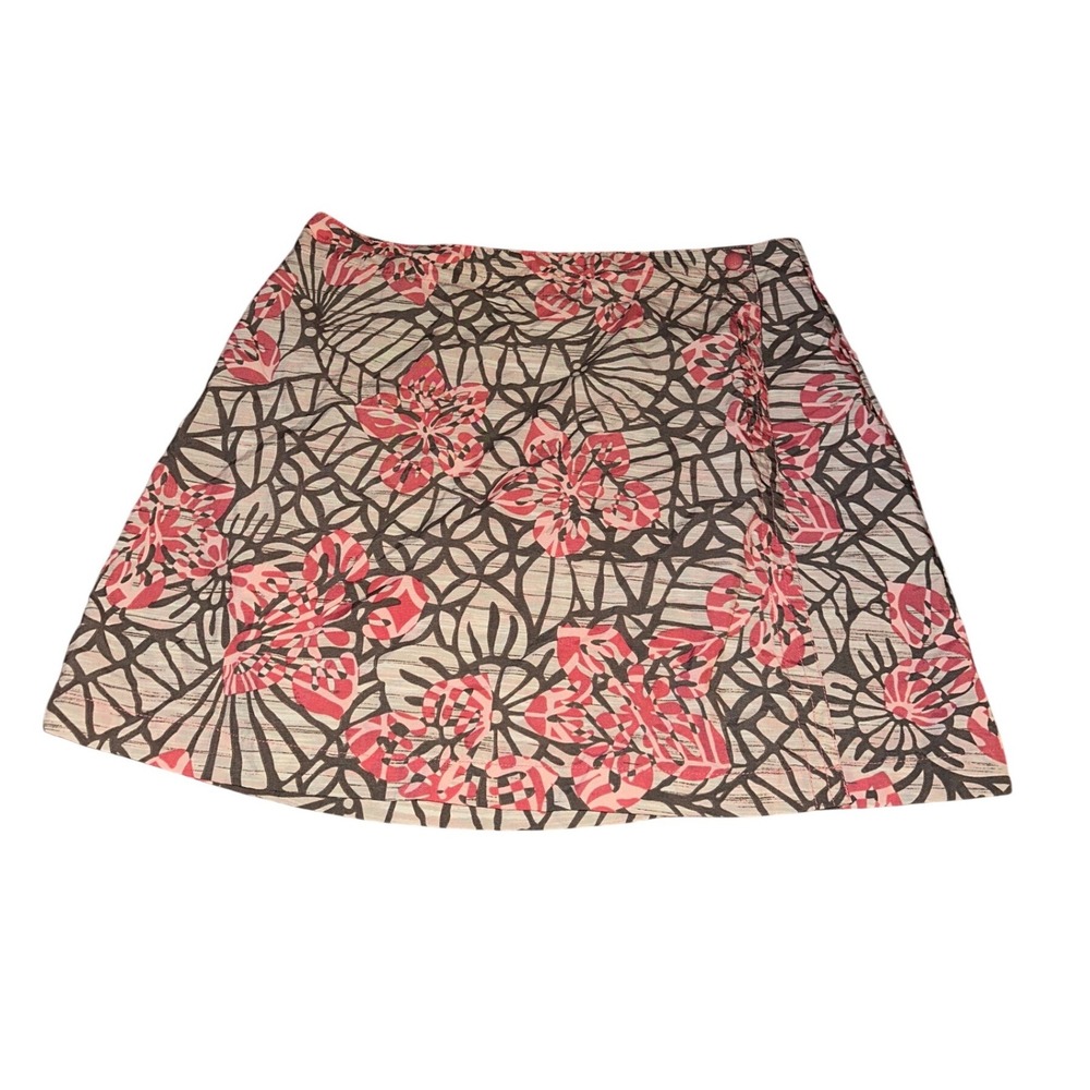 Columbia Sportswear Womens Floral Wrap Skirt Pink Grey Hiking Outdoor Size 10